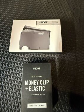 Ridge wallet gunmetal titanium new with money clip